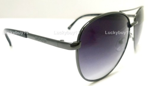 NWT Tommy Hilfiger LINDSAY Black Gun Aviator Authentic Sunglasses /700/ NEW - Picture 5 of 8