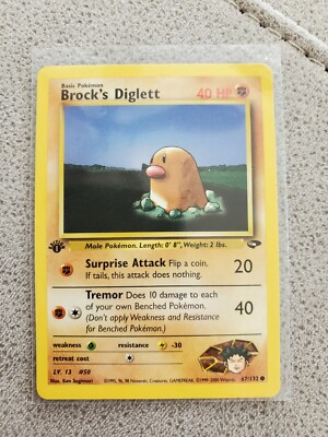Brocks Diglett 67/132 Gym Challenge 1st EDITION Pokemon Card MINT PSA CGC  READY | eBay