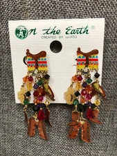 SALEVtg LATR "Style" Dsgn Watta/Kcfa Brn Multi "Back In The Saddle Clip Earrings