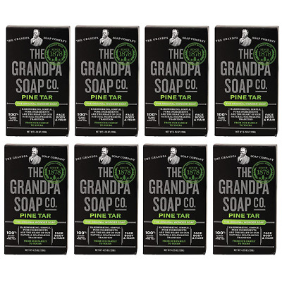 Grandpa's Soap Pine Tar 4.25 oz (8-Pack)