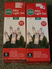 Lot Of 2 Winter Wonder 50 Lights Mini Light Set Clear Indoor