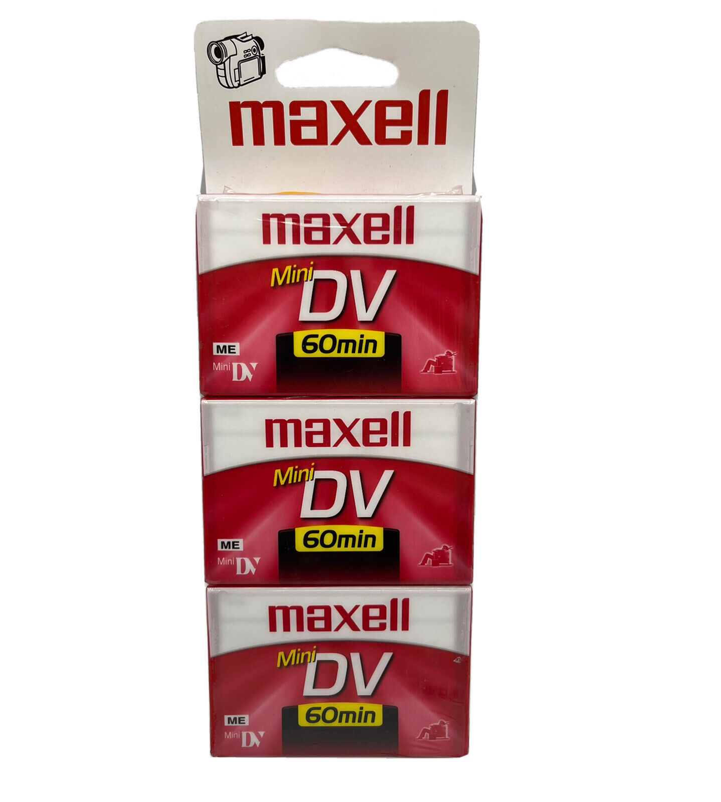 Pack of 3 Maxell Mini DV Tapes Video Camera ME Camcorder 60 Min￼