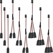 9 Pieces Y Connector 3 Pin Plug Splitters Servo Extension Male to Female...