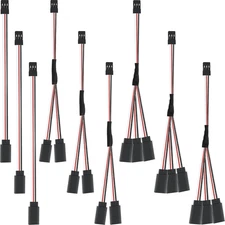 9 Pieces Y Connector 3 Pin Plug Splitters Servo Extension Male to Female...