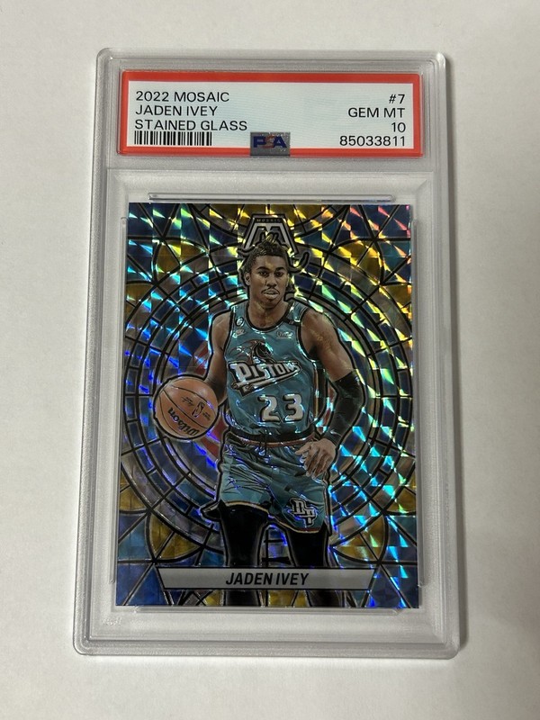 2022 Mosaic - Jaden Ivey Stained Glass RC PSA 10