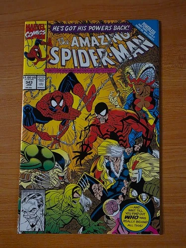 Amazing Spider-Man #343 Direct Market ~ NEAR MINT NM ~ 1991 Marvel Comics