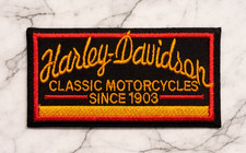 HARLEY DAVIDSON SINCE 1903 EMBROIDERED IRON OR SEW ON PATCH 3.5"X2" FREE SHIP