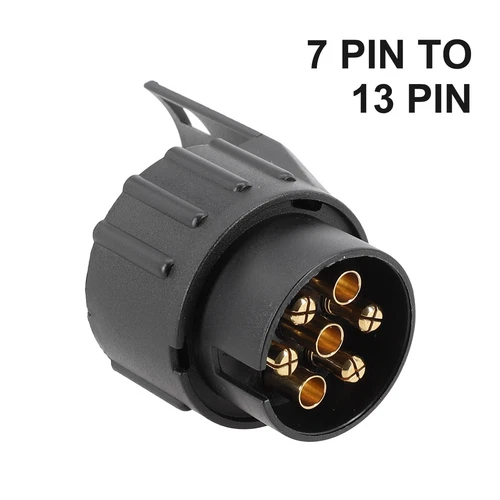 7 Bis 13 Pin Anhänger Caravan Abschleppen Steckdose Adapter Stecker Konverter - Picture 1 of 11