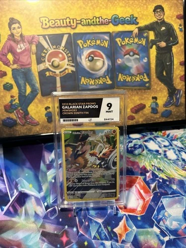 Pokémon  2023 Black Star Promo Ace 9 Galarian Zapdos Full Art Holo Crown Zenith