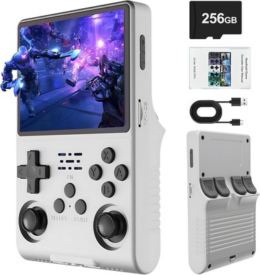 R40S Pro Handheld Spielkonsole Videospielkonsole Einbaute 30000 Spiele 256GB
