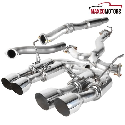 #ad Catback Exhaust Fits 2015 2021 Subaru WRX STI 4quot; Quad Tip System Stainless Steel $460.49
