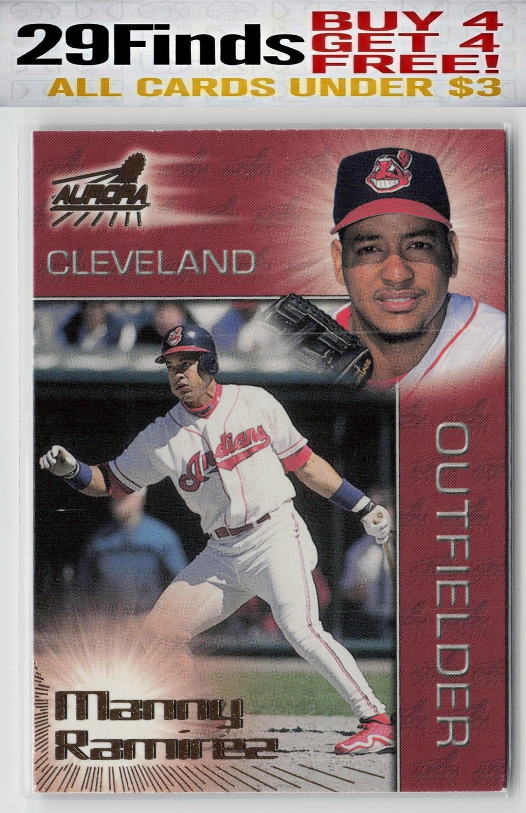 Manny Ramirez 1998 Pacific Aurora #32 Cleveland Indians Baseball Card
