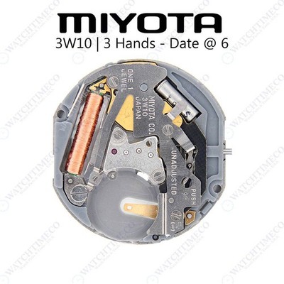 Genuine Miyota 3W10 Movement Japan 3 Hands, Date at 6 | eBay