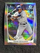 JACOB GATEWOOD #CDP39 2014 Bowman Draft Chrome Refractor Milwaukee Brewers