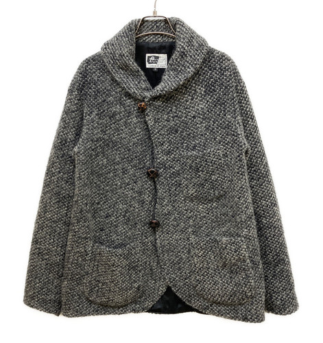 Engineered Garments, Engineered Garments Shawl Collar Knit Jacket Tweed Boucle Cardigan Gray USA S