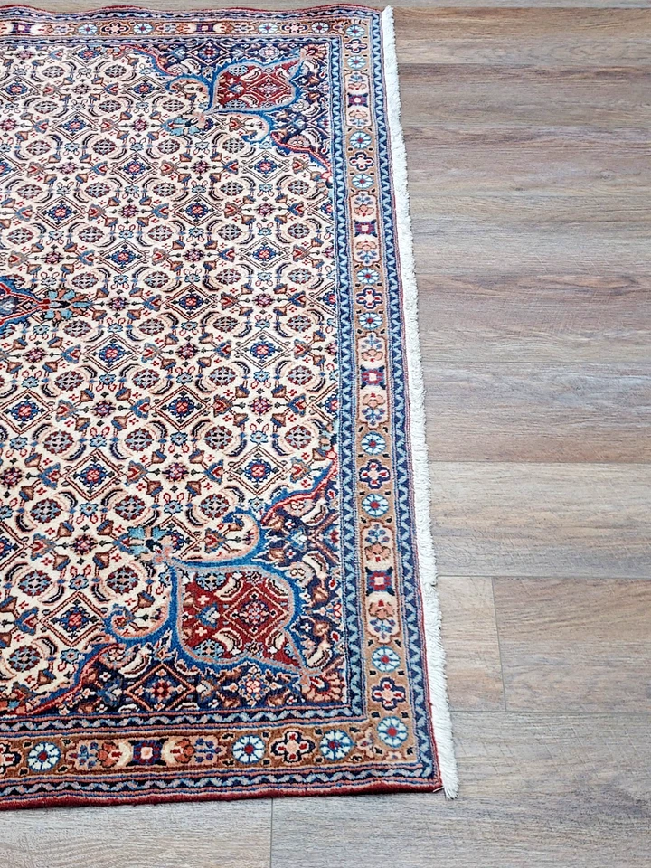 Turkish Rug Fish Design Vintage Rug,Turkish Geometric Bohom Rug, 5x8 Ft - Image 4 of 4