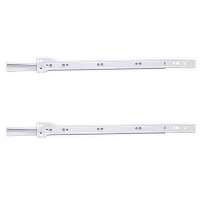 12'' Hickory P1750/12-W Side-Mount White Cabinet Drawer Slides, Glide Roller