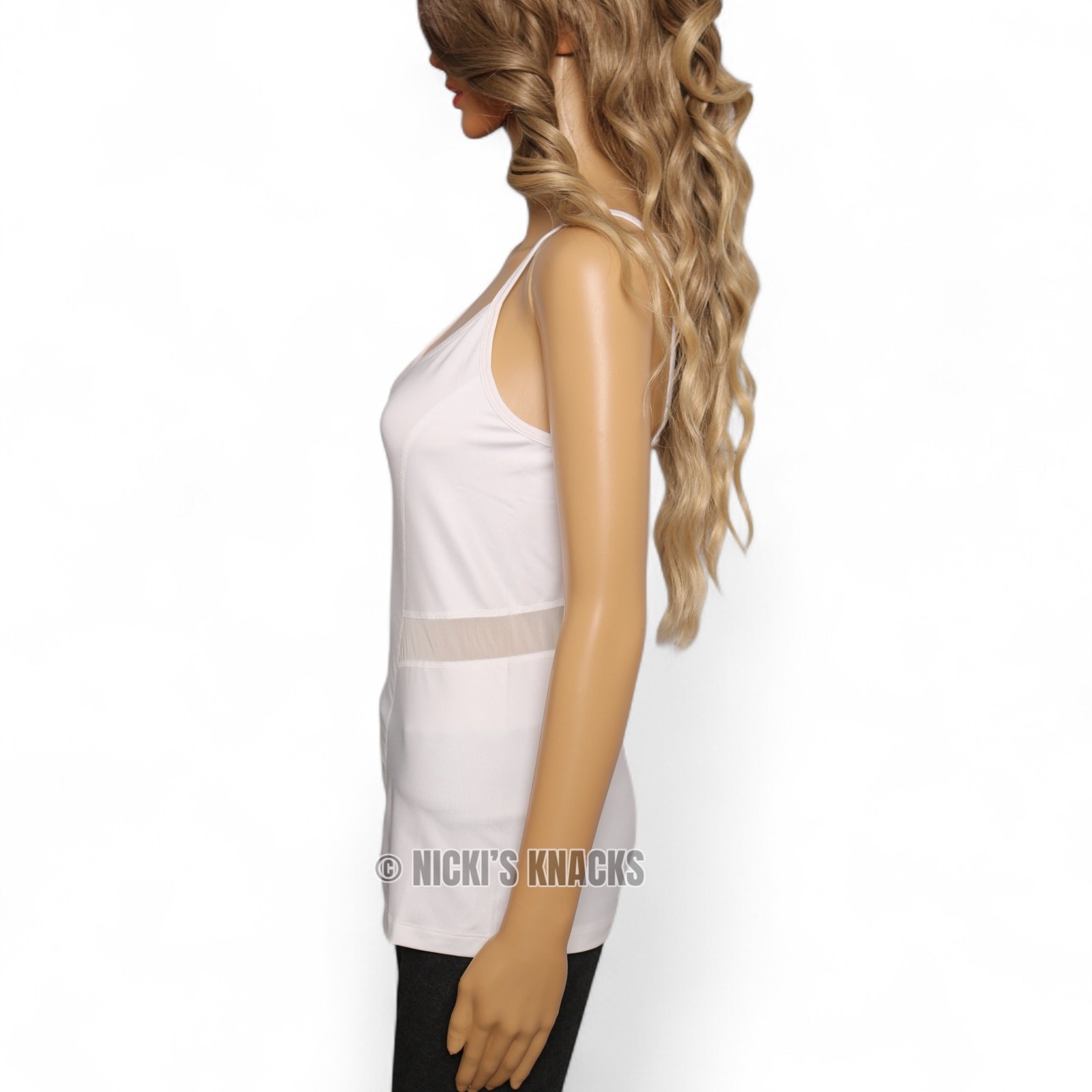 Fabletics White Narwhal Performance Tank Top Stre… - image 3