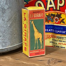 Ancienne Boite Savonneries Lever Paris Contenant 2 Savons La Girafe - années 50