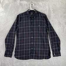 Todd Snyder Shirt men's Large Button Down Albiate Long Sleeve Plaid Cotton Blue