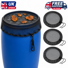 Rain Barrel Screen Net Cover Water Collection Bucket Drawstring Filter Mesh UK