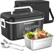 Heated Lunch Box 1.5L 18000mAh Cordless Electric Lunch Box Rechargeable for Work
