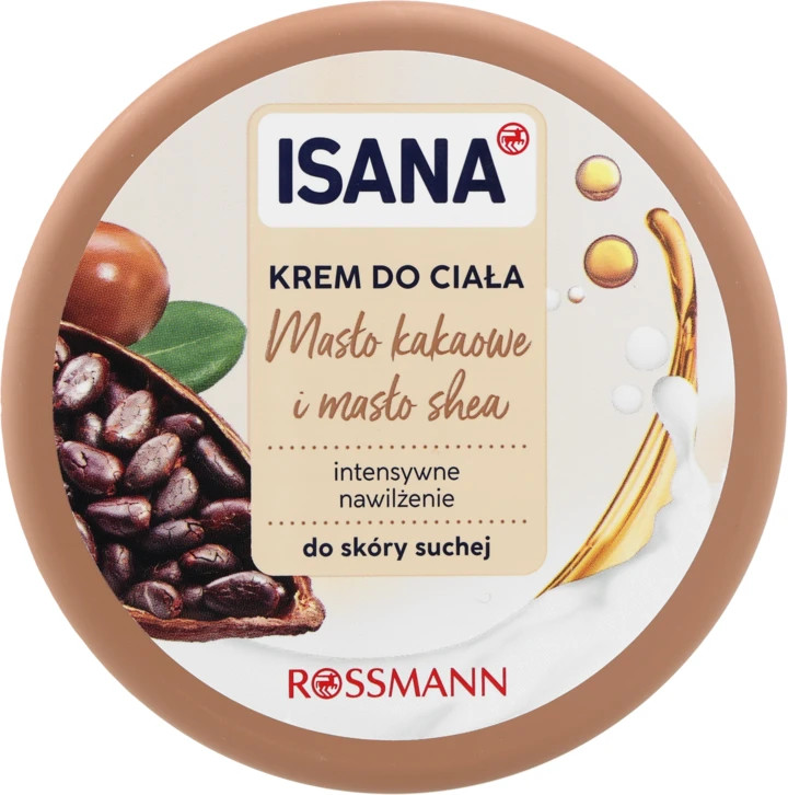 Isana Cocoa & Shea Butter Moisturizing Body Cream For Dry Skin 500ml