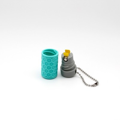 Hearing Aid Battery Keychain for two #10 Batteries