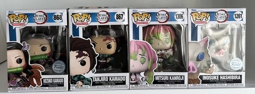 Funko Pop Demon Slayer Nezuko #868 Inosuke #1261 Tanjiro #867 Mitsuri #1306 BOX5