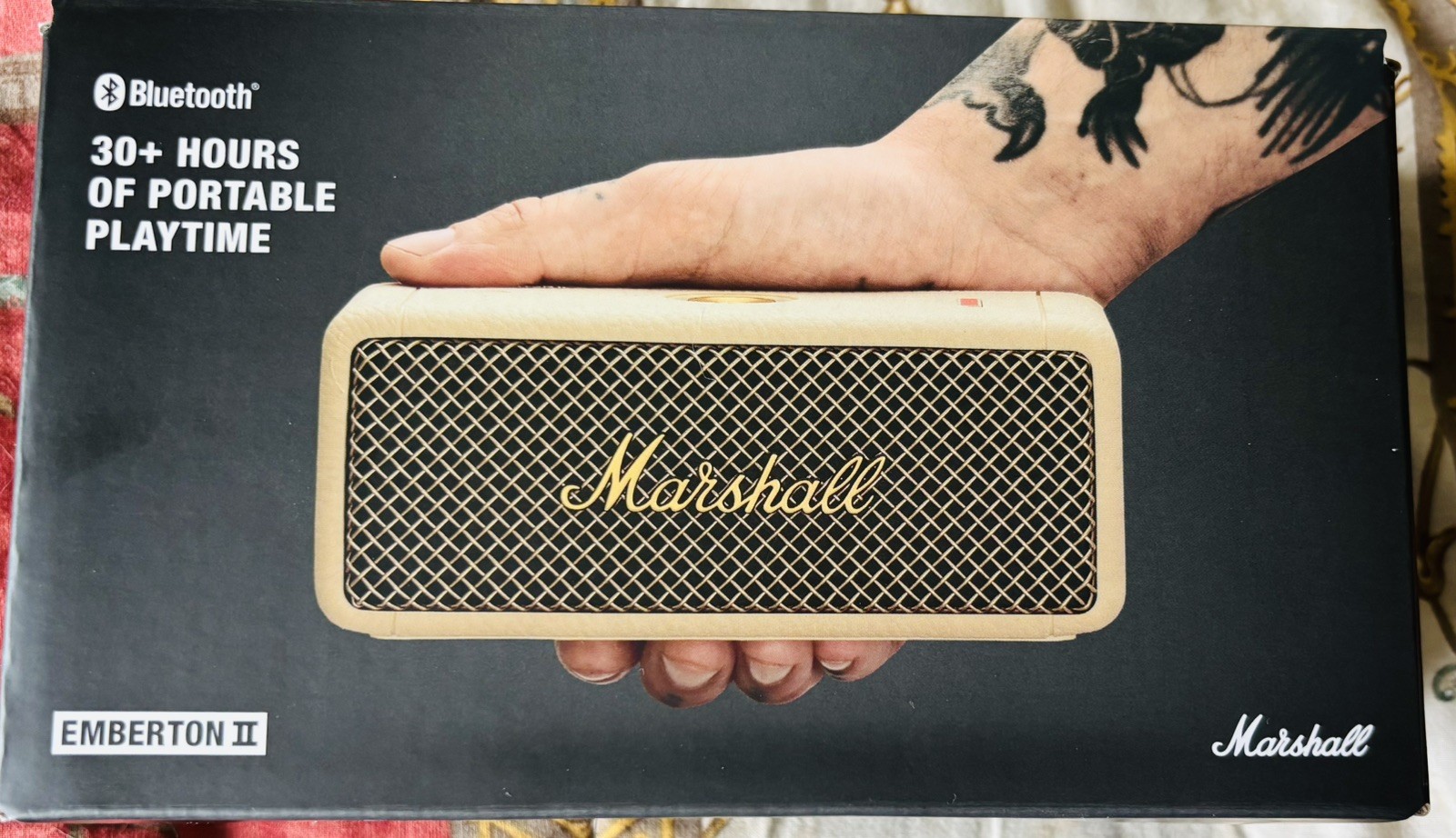 Marshall Emberton II mobiler Bluetooth Lautsprecher Cream - neuwertig