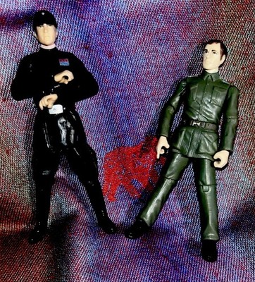 2006-2007 Black Imperial Officer Green Rebel Traper Starwars Hasbro