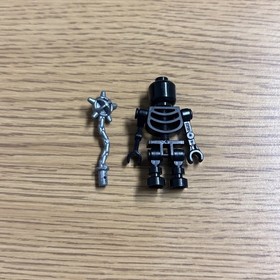 Lego Black Skeleton Era  Castle Minifigure 7079 7092 7094 With Weapon