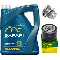 MotoröL Filter Set Mannol 20W-50 5 Liter + Schraube FüR Opel Movano Kasten 1.9