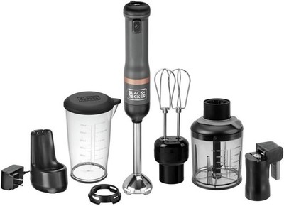 BLACK+DECKER Kitchen Wand Cordless Immersion Blender Set Hand Blender
