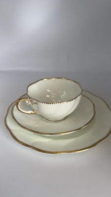 Vintage Aynsley Bone China Trio Tasse Untertasse Teller Wm Whiteley Goldrand