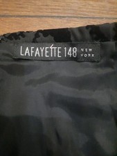 Lafayette 148 New York Skirt Black Paisley 100 Wool Size 14
