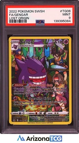 Pokemon 2022 Gengar TG06/TG30 Full Art Trainer Gallery Lost Origin PSA 9