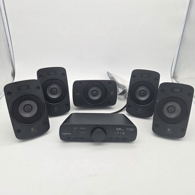 5-THX Logitech Z906 5.1 Surround Sound Speaker System W/ OEM Controller Tested