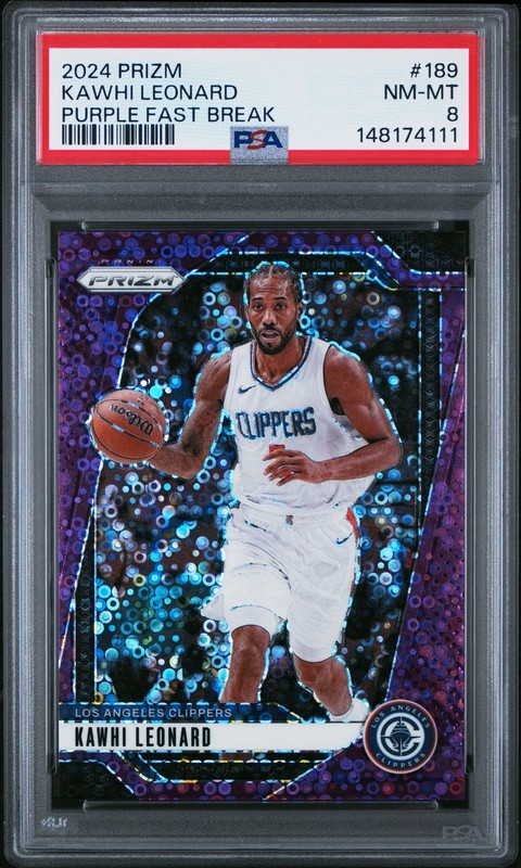 Kawhi Leonard #189 2024 Panini Prizm PSA 8