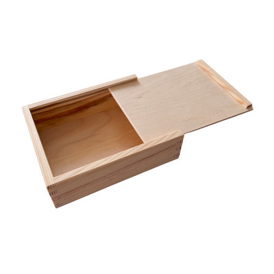 B-WARE Holzbox 16x13x5 cm Schiebedeckel Holzkiste Basteln DIY 2. Wahl Birke