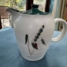 Denby Stoneware Wheatsheaf Vintage Coffee Pot 2 pint Signed