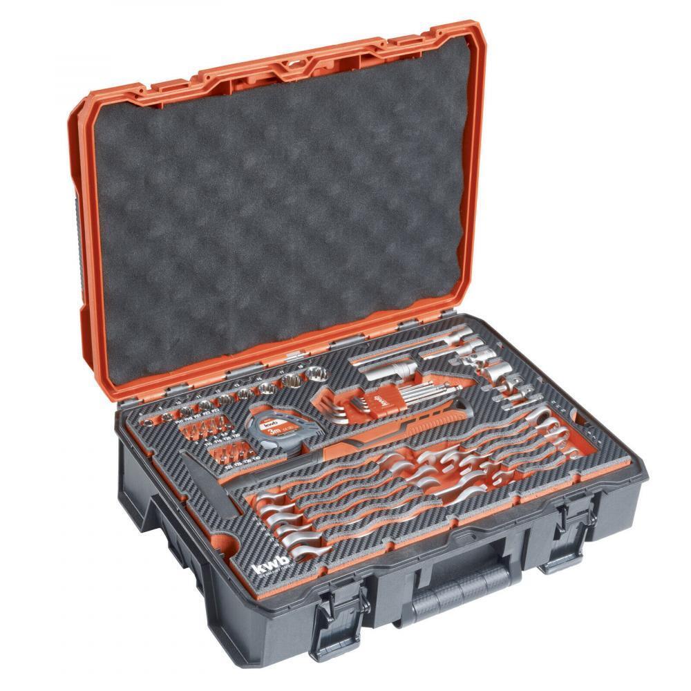 kwb WerkzeugkofferWerkzeug-Set, 80-teilig im E-Case, gefüllt, gepolstert mit We