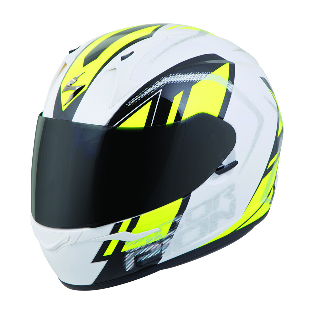 Scorpion EXO-R320 Endeavor White/Neon Full Face Motorcycle Helmet