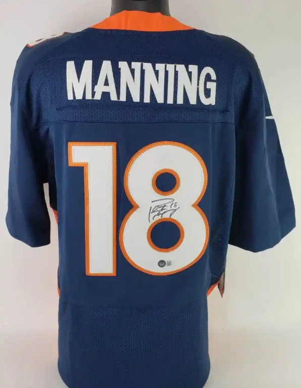 Peyton Manning Signed Denver Broncos Nike Authentic Limited Jersey Beckett