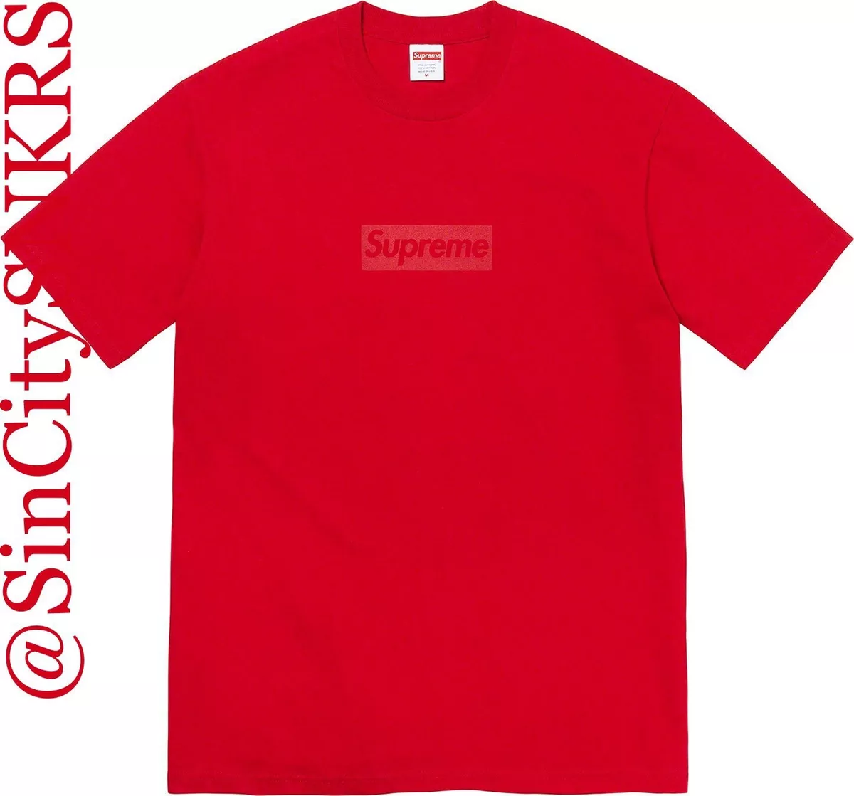 Supreme Tonal Box Logo Tee T-Shirt Red Size Medium SS23 - New In Wrapper