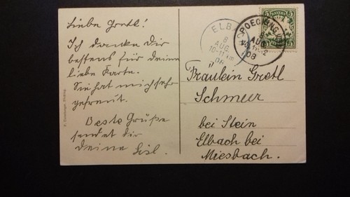 Pöcking (PLZ 82343) Gruss aus Pöcking, Kaufhaus, gelaufen 1908 (1923) - Picture 2 of 2