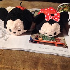 Sold out DISNEY TSUM TSUM  WINKING MICKEY  MINNIE MOUSE MINI PLUSH 31/2"