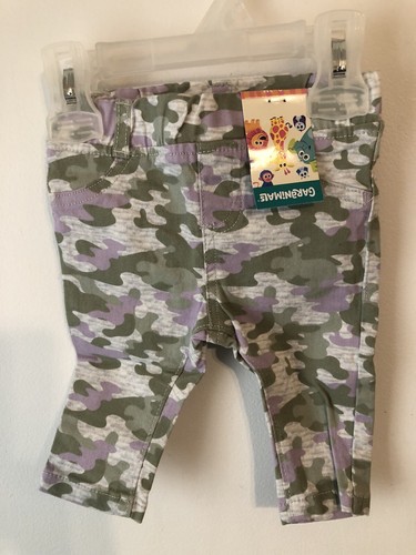 GARANIMALS BABY GIRLS PANTS JEGGINGS SIZE 0-3M, 3-6M, 6-9M CAMOUFLAGE NWT