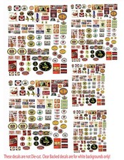 1: 24 1:32 1:43 VINTAGE GAS STATION DECALS FOR DIECAST  MODEL CARS  DIORAMAS