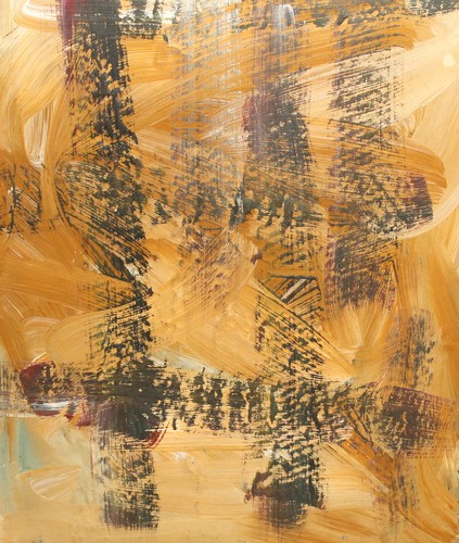 VINTAGE ABSTRACT GOUACHE PAINTING - Picture 9 of 11